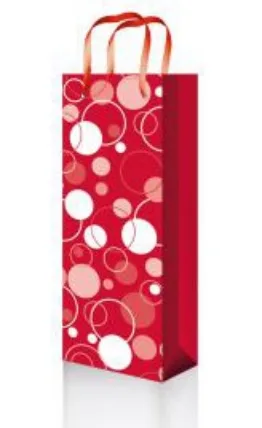 Пакет подарочный "Круги!" под бутылку 12 х 36 х 9