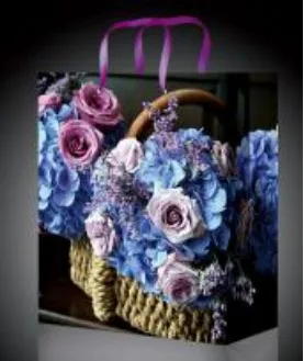 Пакет подарочный "Корзина цветов"  XXL / 1 шт.