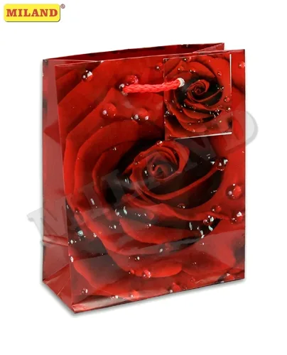 Пакет подарочный Роза (S) 11,5 х 14,5 х 6