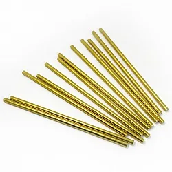 Трубочки для коктейлей, Золото Металл, 12 шт.