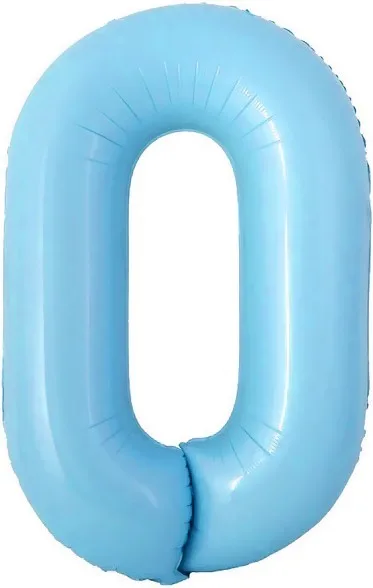 F 16"/41 см Мини-цифра, 0, Голубой, 1 шт. Китай