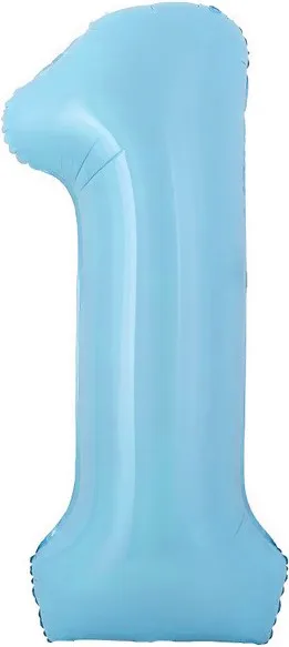 F 16"/41 см Мини-цифра, 1, Голубой, 1 шт. Китай