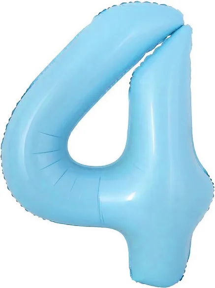F 16"/41 см Мини-цифра, 4, Голубой, 1 шт. Китай