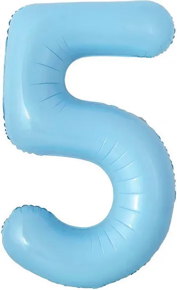 F 16"/41 см Мини-цифра, 5, Голубой, 1 шт. Китай