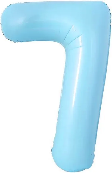 F 16"/41 см Мини-цифра, 7, Голубой, 1 шт. Китай