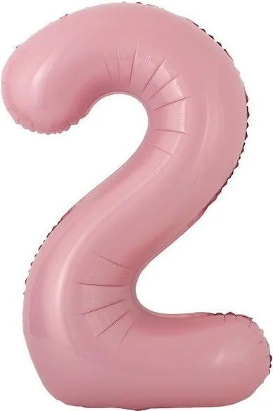 F 16"/41 см Мини-цифра, 2, Розовый, 1 шт.  Китай