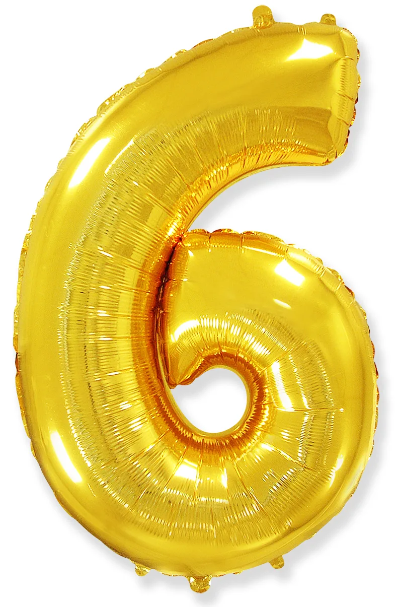 И 16"/41 см  Цифры "6" Золото / 1 шт. / Испания