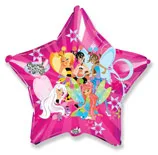 И 9"/23см Мини звезда Феи (фуксия) / 1 шт / (Испания)