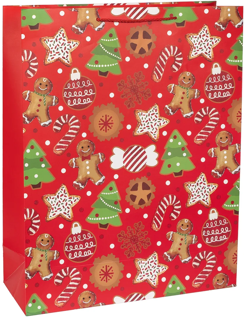 Пакет подарочный, 210гр, Новогоднее печенье, 53*41,5*15,5 см, 1 шт.