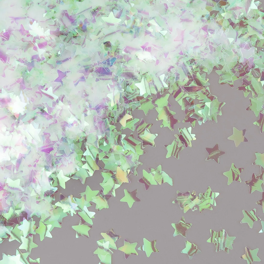 Конфетти фольга Звезда, Перламутр, Хамелеон, 1,5 см, 50 г.