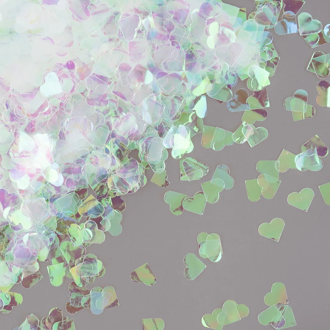 Конфетти фольга Сердце, Перламутр, Хамелеон, 1,5 см, 50 г.