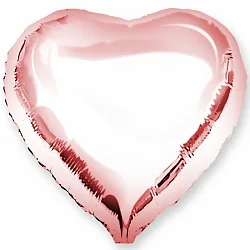 F 18"/46см Сердце, Розовое Золото, 1 шт. (Китай)