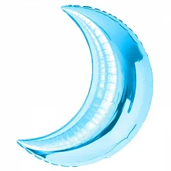 F 28"/71см Полумесяц, Голубой, 1 шт. (Китай)