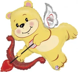 G 42"/107см Медвежонок, Ангел Купидон, 1 шт.(Италия)