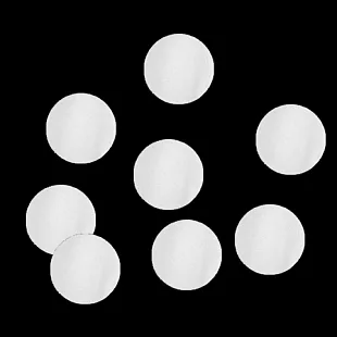 Конфетти тишью, Круги, Белый,  бумага, 2,5 см., 50гр.