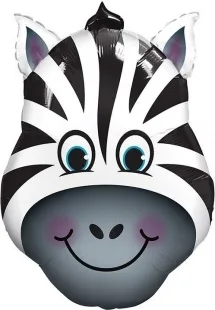 F 14"/36см Голова Веселая зебра 1 шт. (Китай)