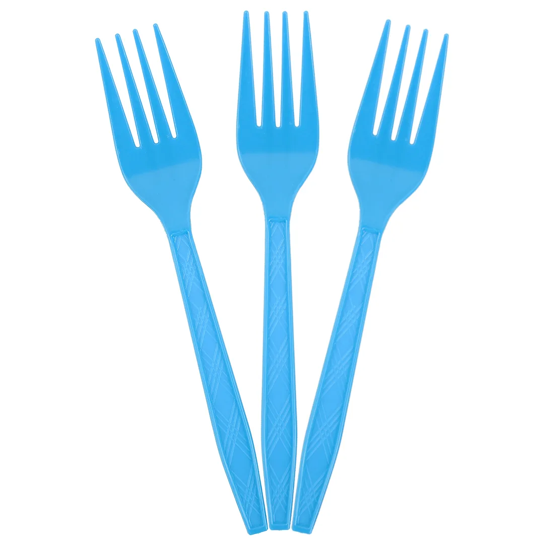 Вилки, Голубой, 15 см, 10 шт. в упак.