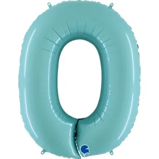 G 40"/102см Цифра "0" Голубой 1 шт. (Италия)