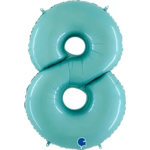 G 40"/102см Цифра "8" Голубой 1 шт. (Италия)