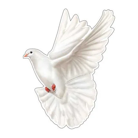 Открытка "Голубь" 200*200 блестки  (10 шт.)