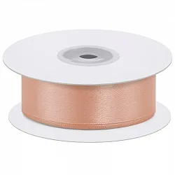 Лента Атлас Светло-бежевый / 2,5 см * 22,85 м (Китай)