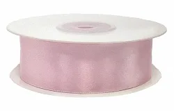 Лента Атлас Светло-розовый / 2,5 см * 22,85 м (Китай)