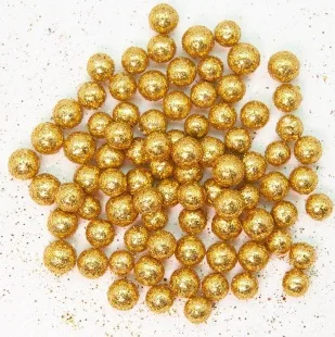 Шарики пенопласт, Золото, Металлик, 7-10 мм, 250 мл.