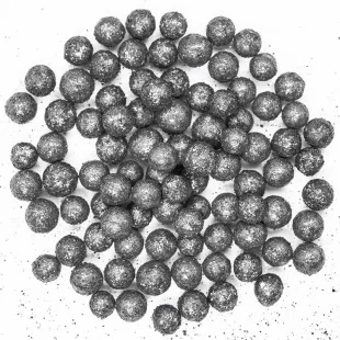 Шарики пенопласт, Серебро, Металлик, 7-10 мм, 250 мл.