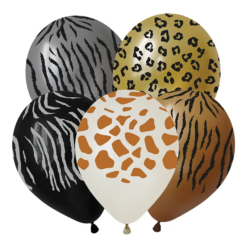 D 12"/30см Сафари принт, Ассорти Пастель-Металл, /50 шт./(Вьетнам)