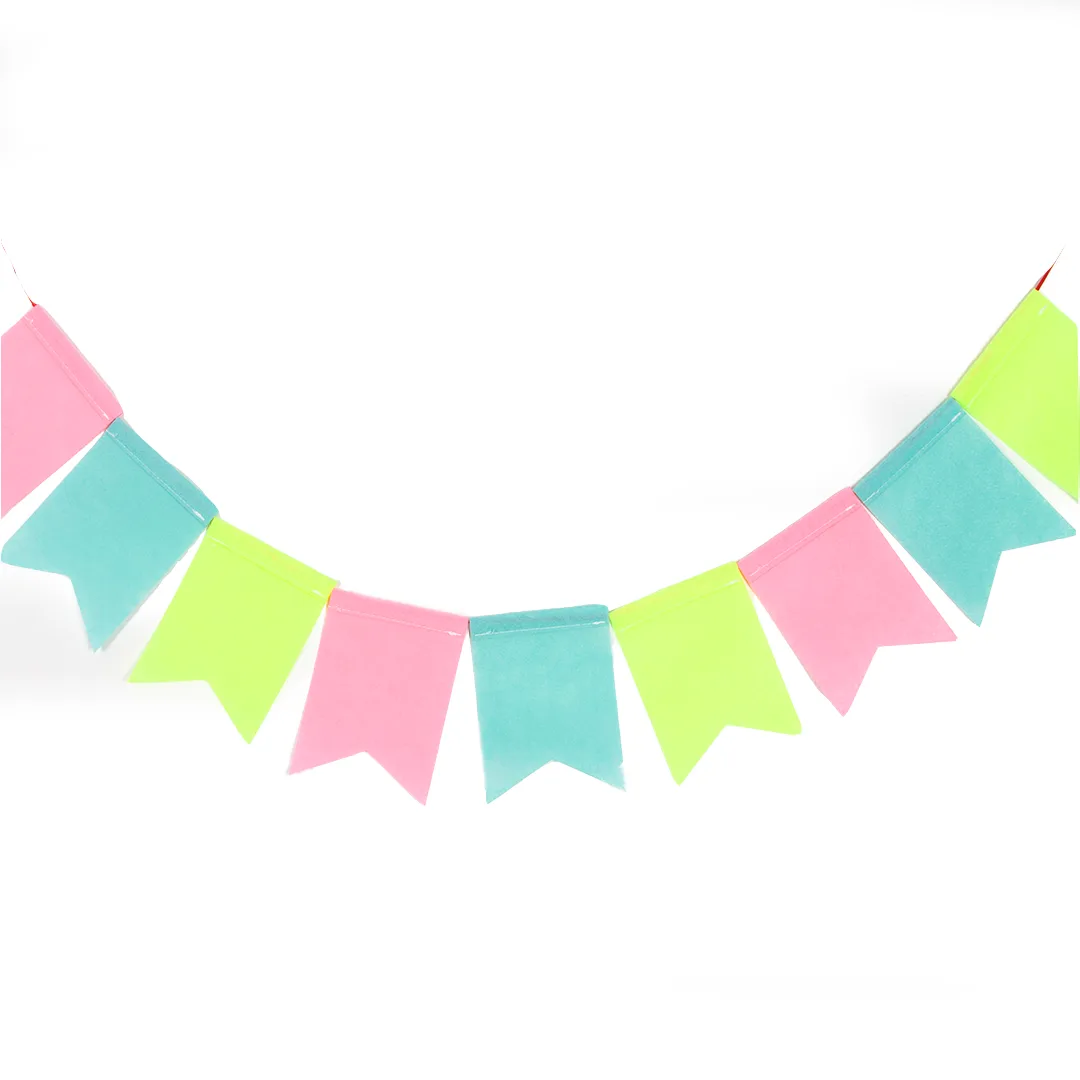 Гирлянда Флажки, из фетра, Макарунс, Ассорти, 1 шт.