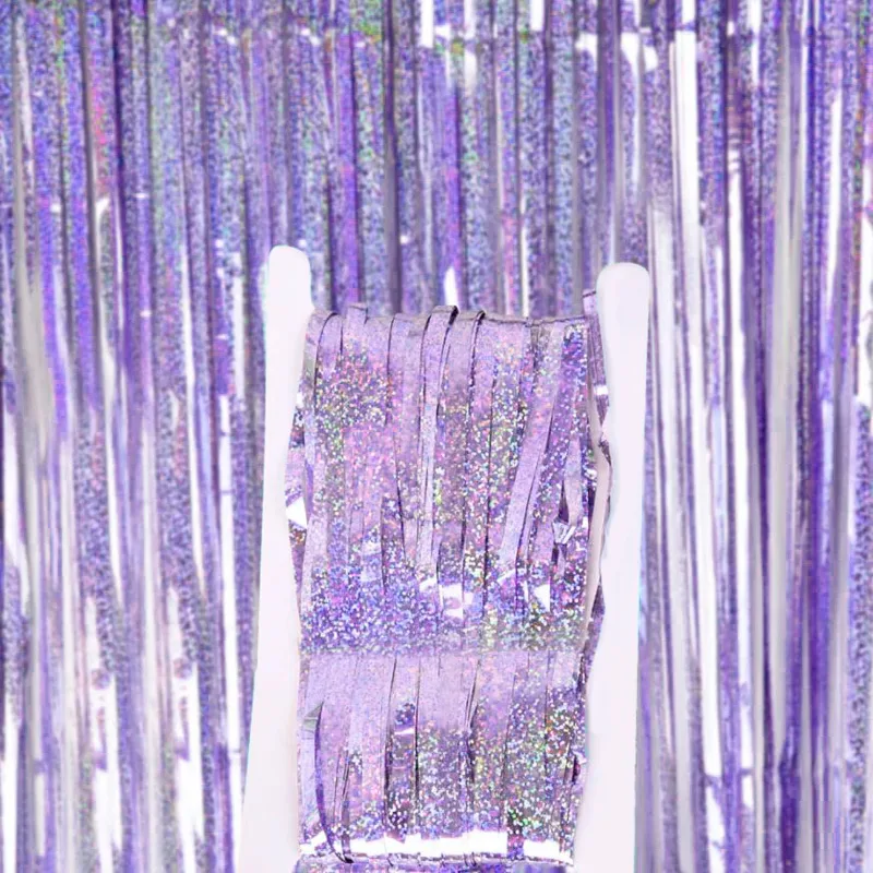 Занавес лазерный "Дождик" Лавандовый 1*2 м.